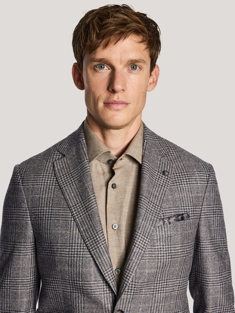 Midland Taupe Plaid Blazer