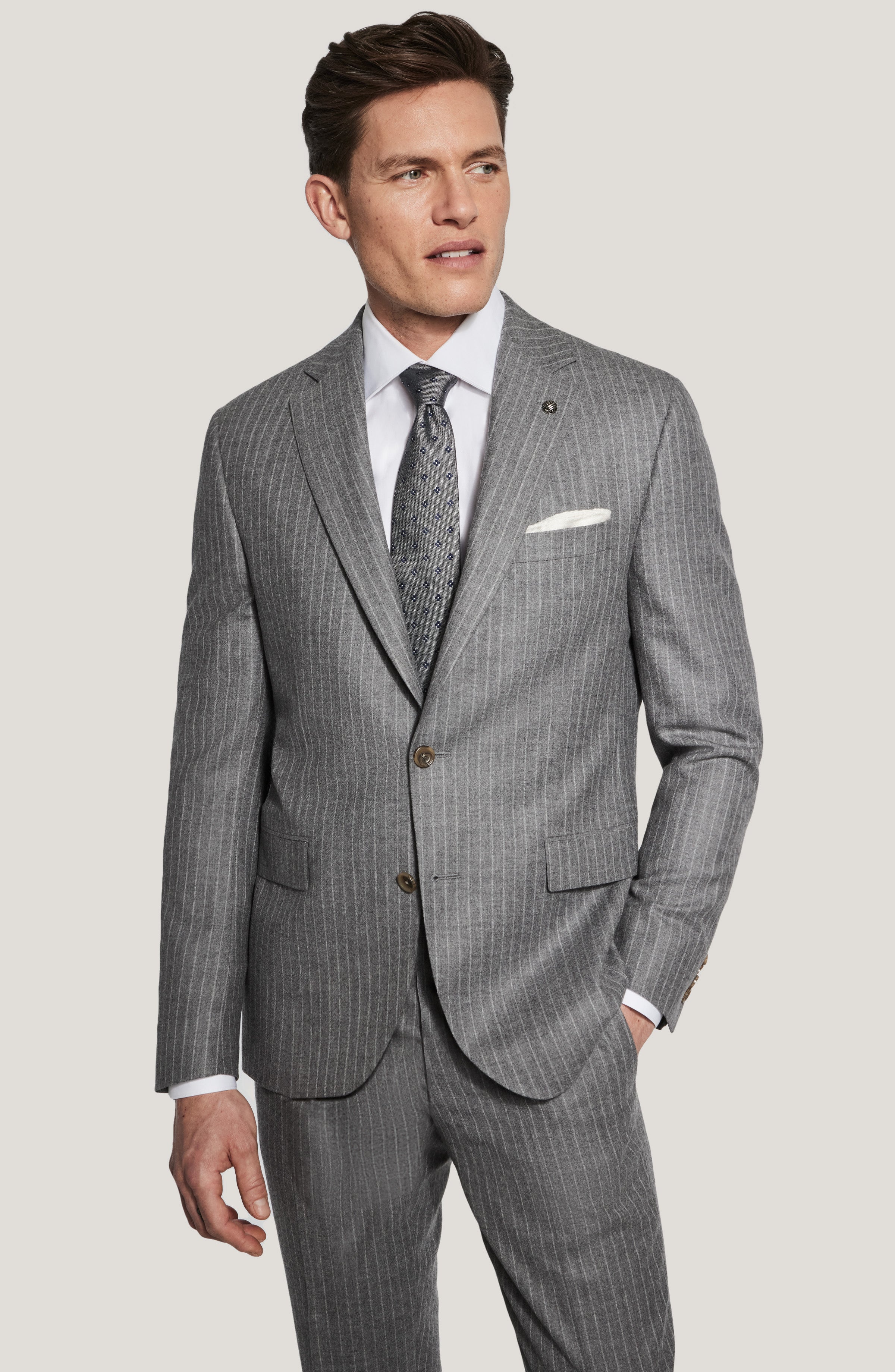 Alt view 1 Medium Grey Pinstripe Suit