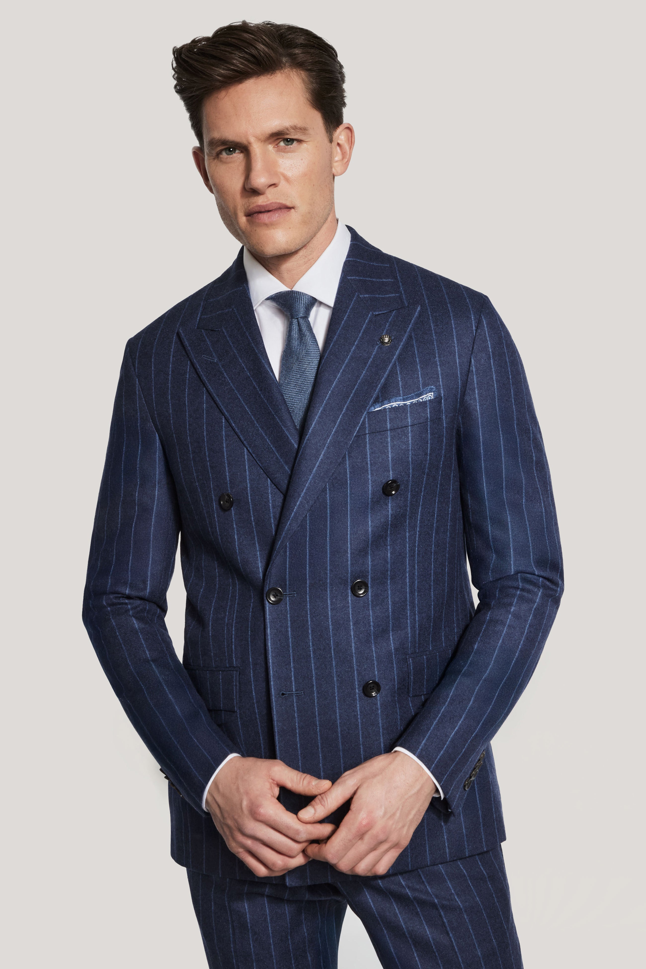 Alt view 1 Navy Stripe Double Breasted Suit