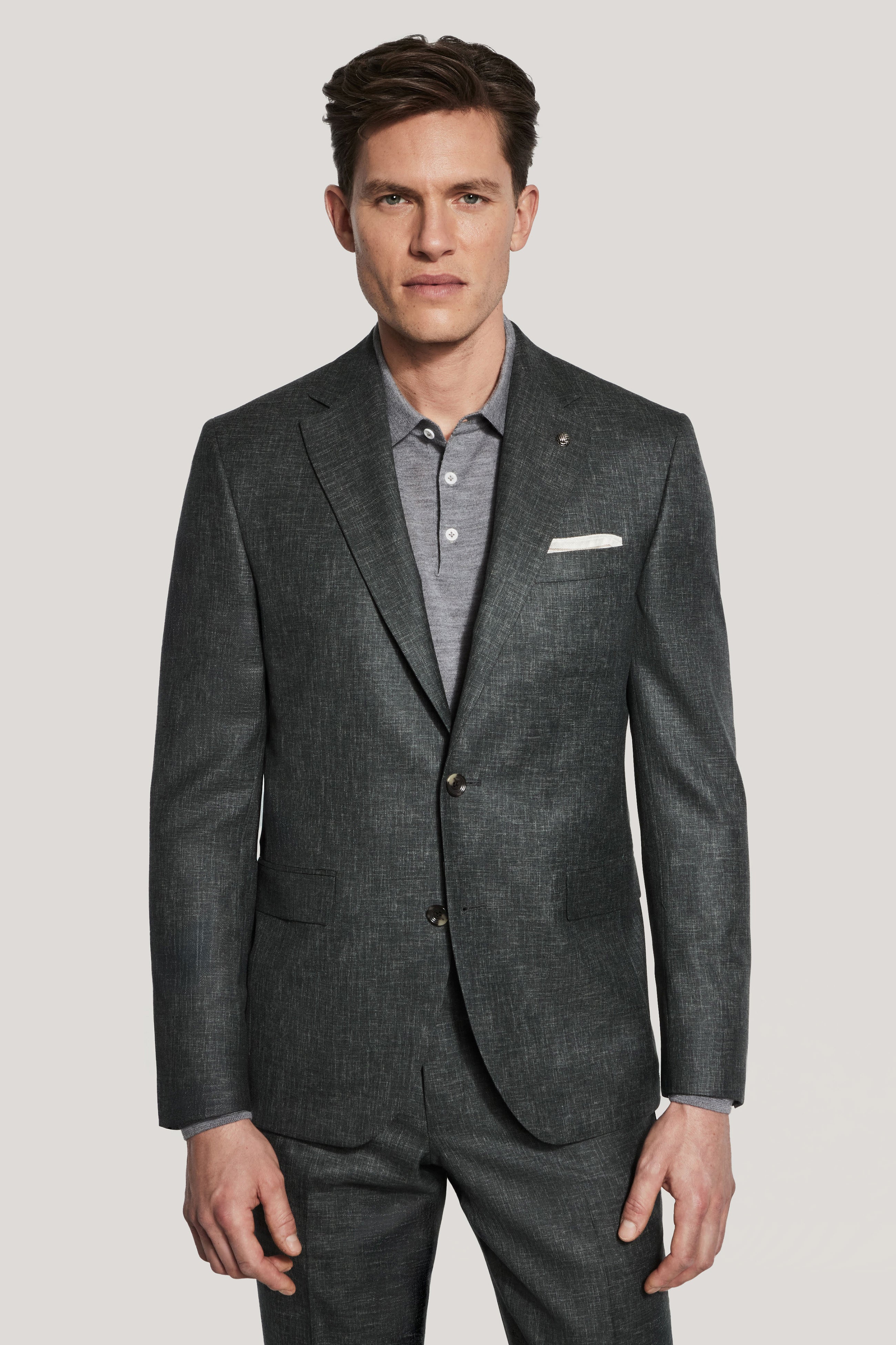 Alt view 1 Olive Melange Suit