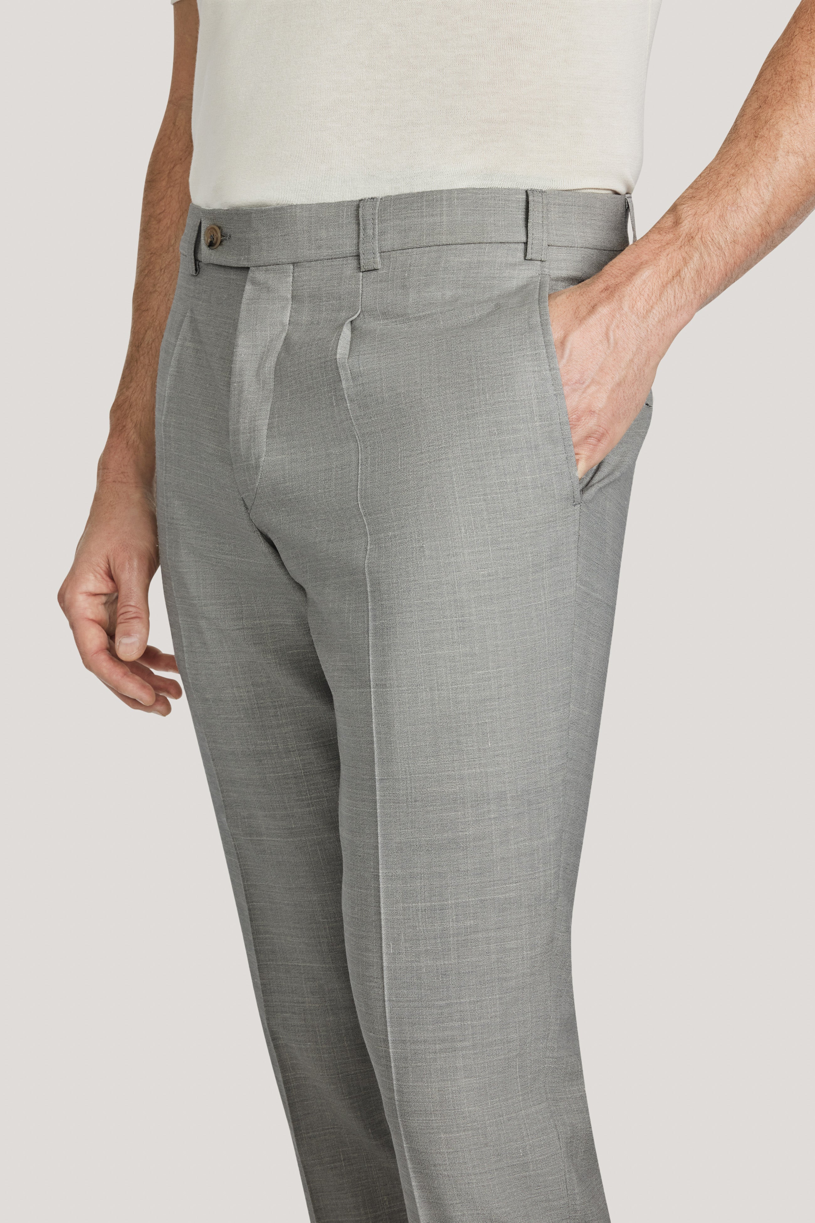 Yves Grey Single Pleat Trouser – Jack Victor