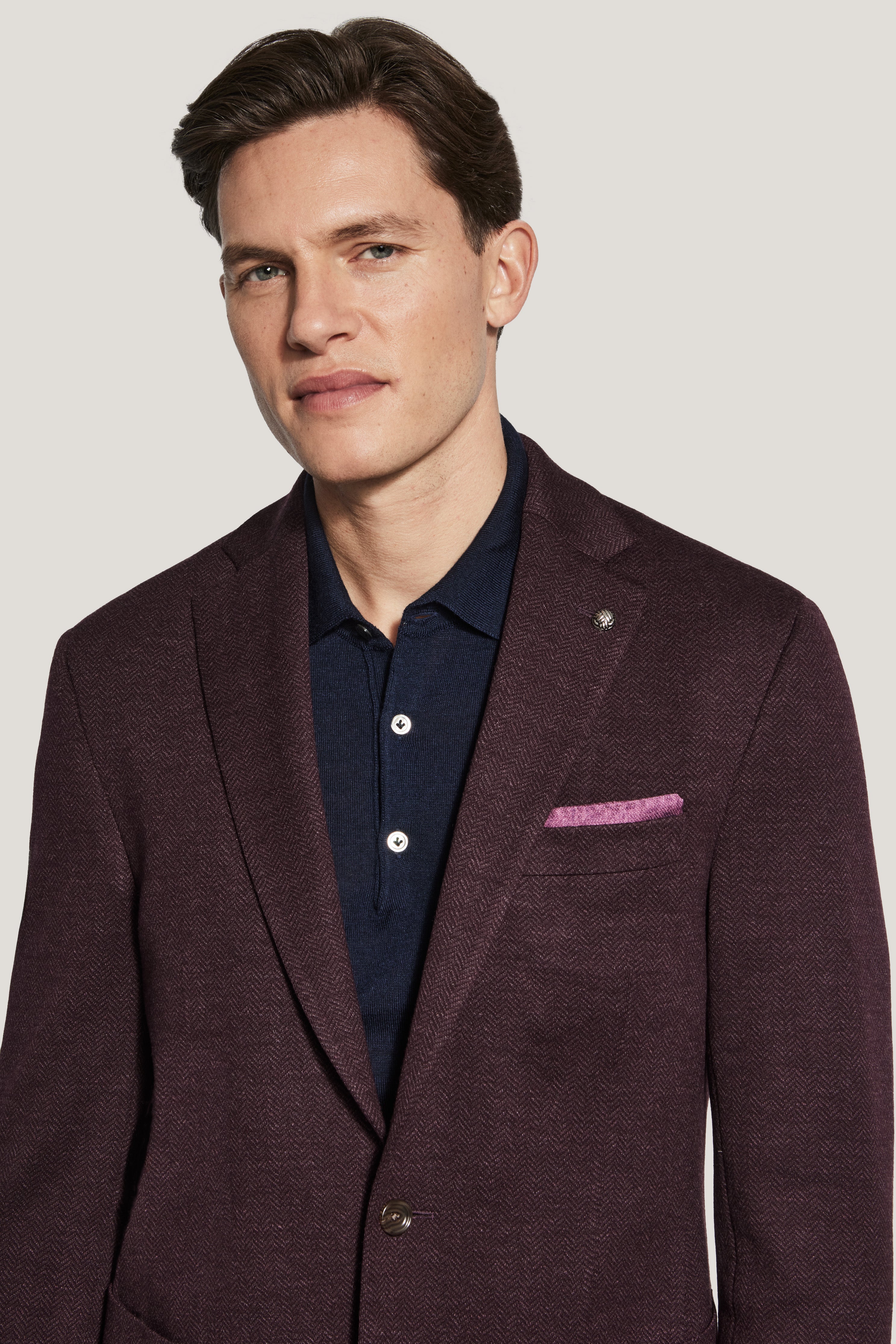 Alt view 1 Burgundy Herringbone COMFORTWEAR™ Blazer