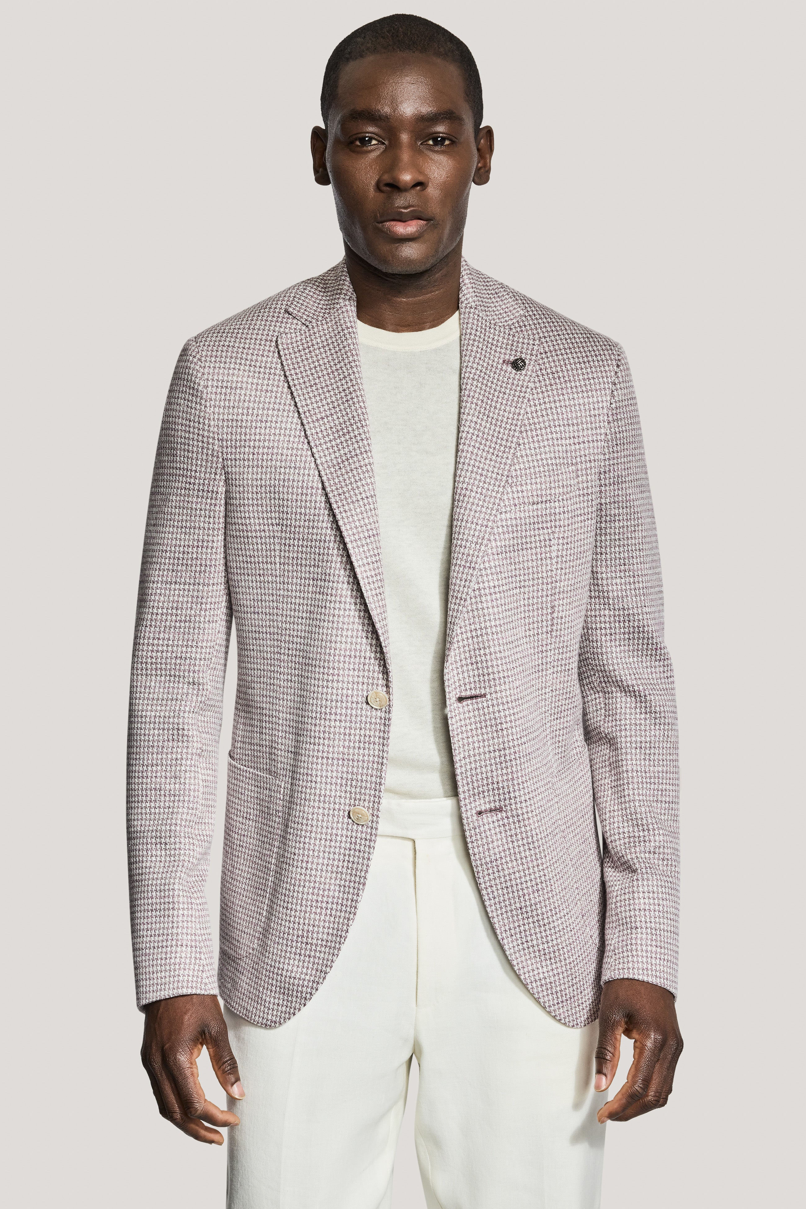 COMFORTWEAR™ Soft Lavender Houndstooth Blazer – Jack Victor