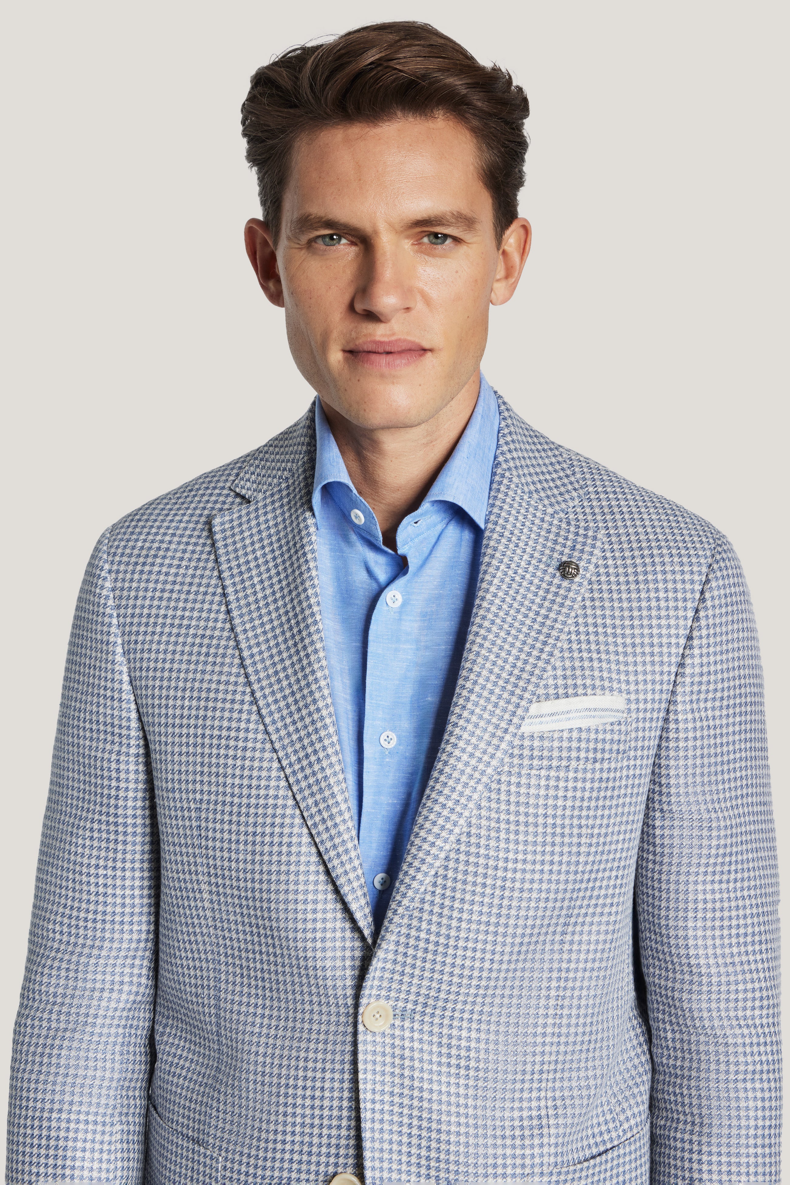 Alt view 1 Sky Blue Houndstooth Blazer