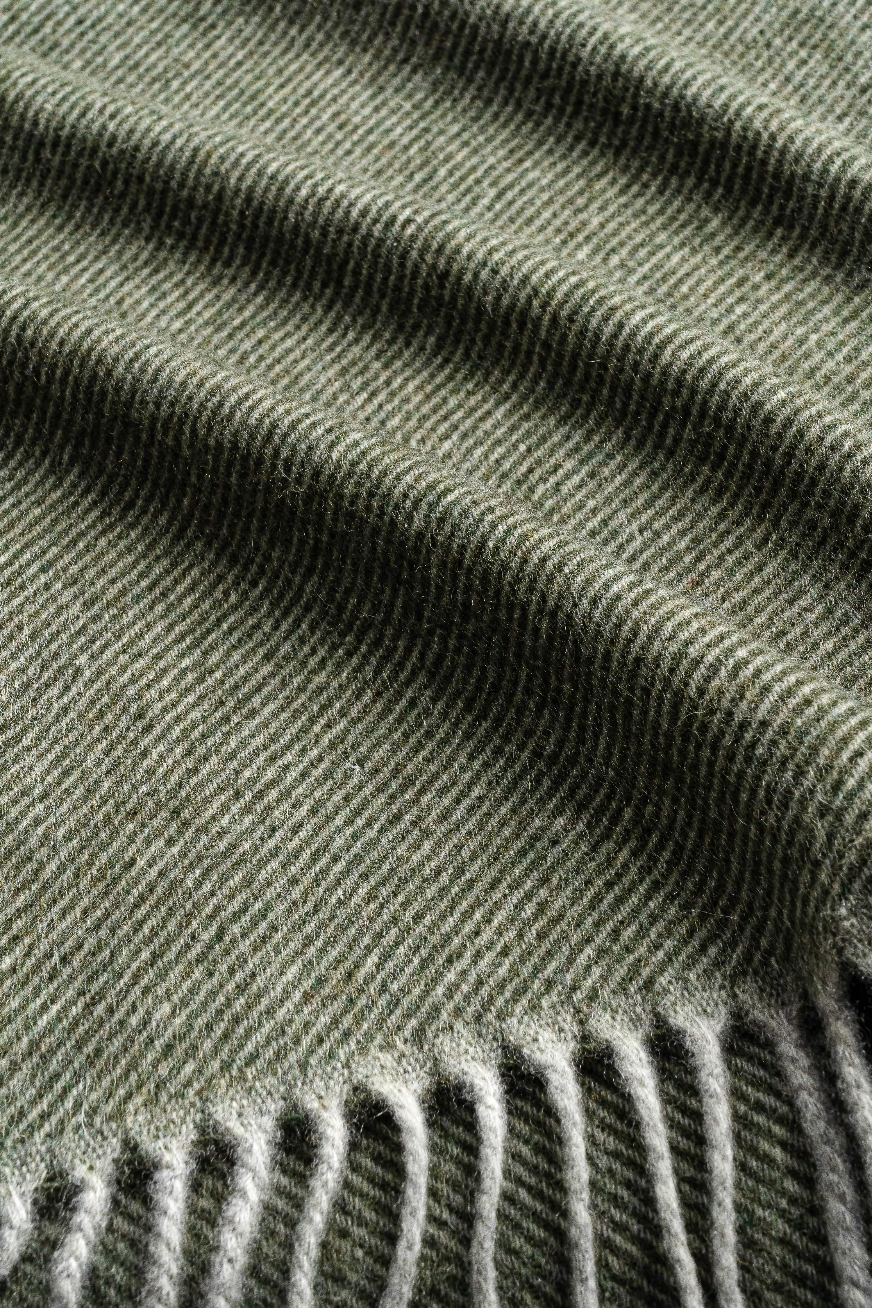 Green Cashmere Twill Throw-Throw-Jack Victor