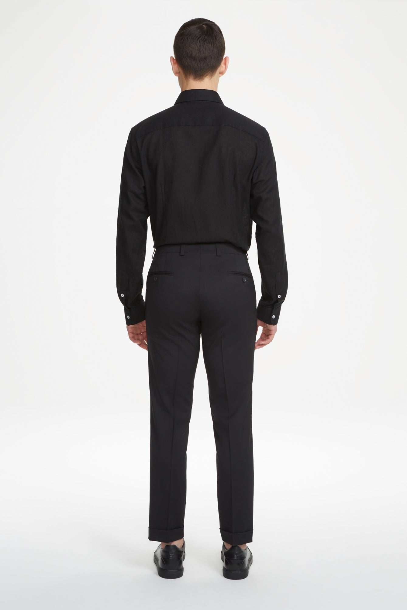 Black Solid Payne Wool Suit Separate Trouser-365 Trouser-Jack Victor
