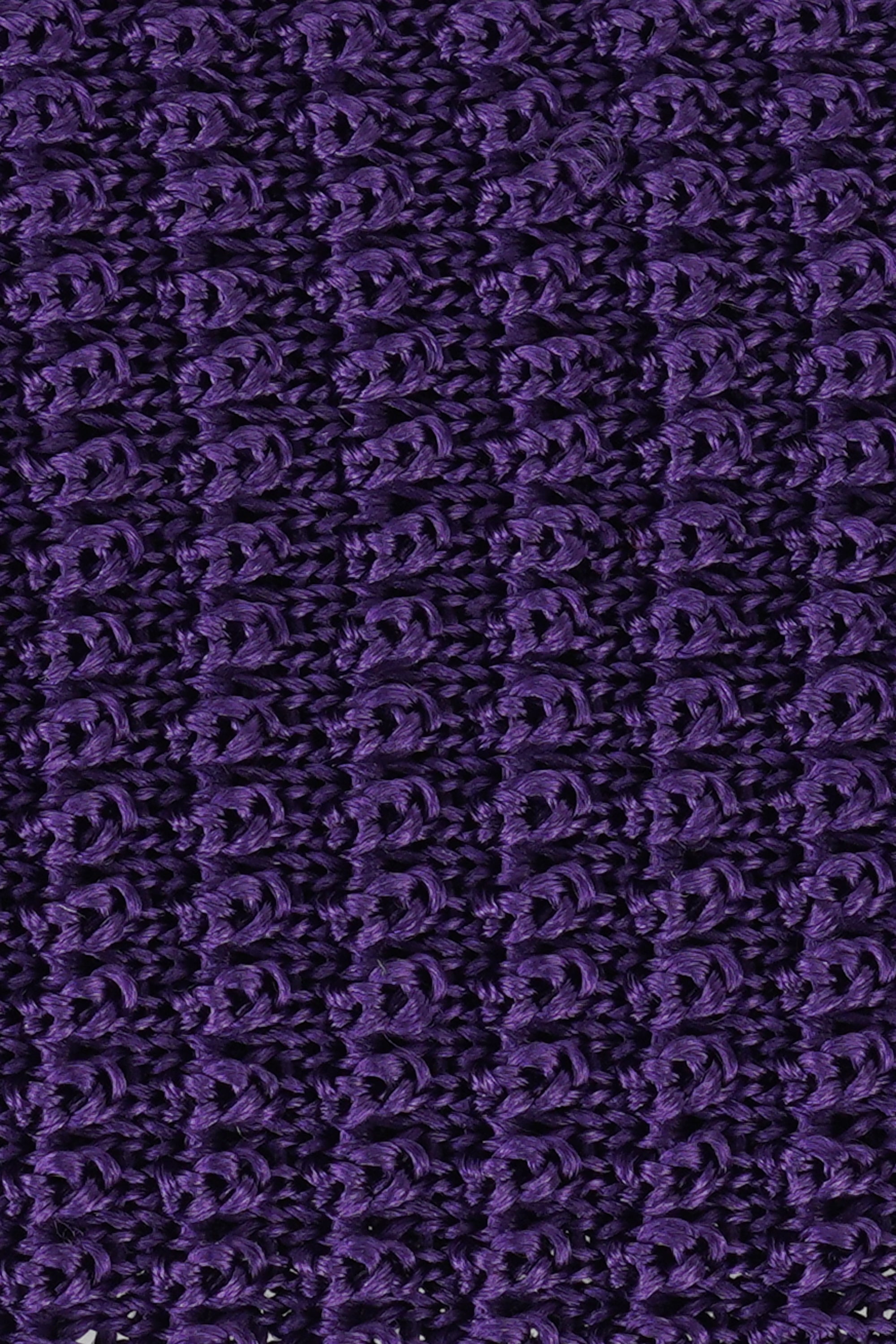 Purple Silk Hudson Knitted Tie-Neck Tie-Jack Victor