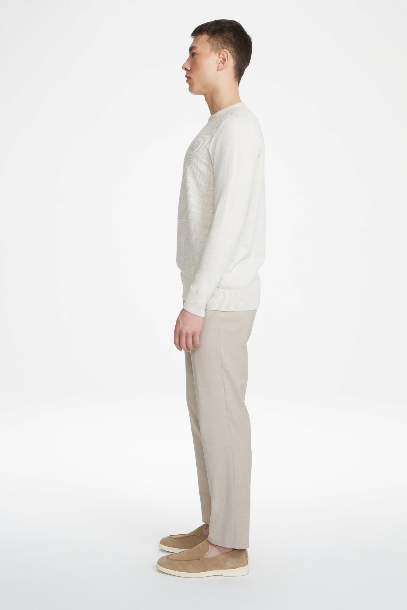 Alt view 5 Elm Textured Cotton Sweater in Off-White