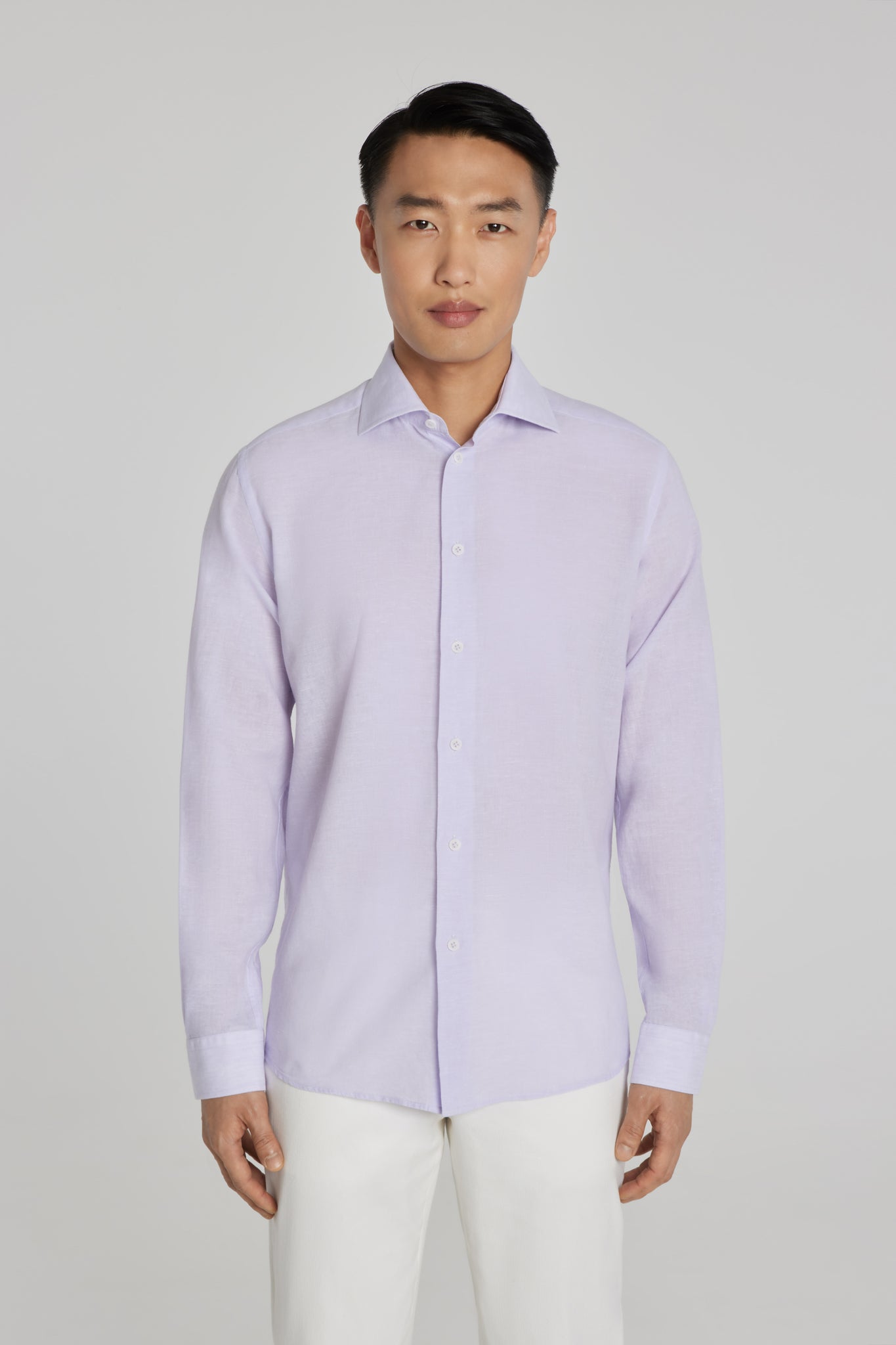Alt view 3 Linen and Cotton Shirt in Lilac