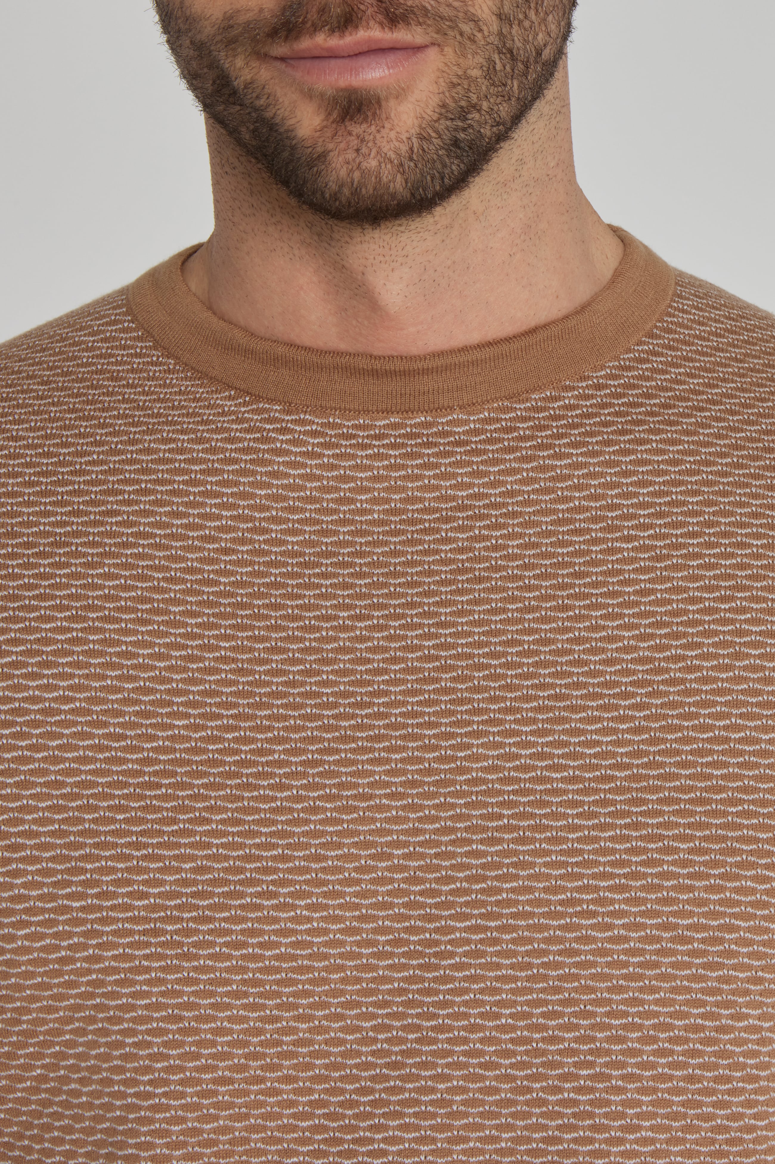 Alt view 5 Douglas Cotton and Silk Sweater in Tan
