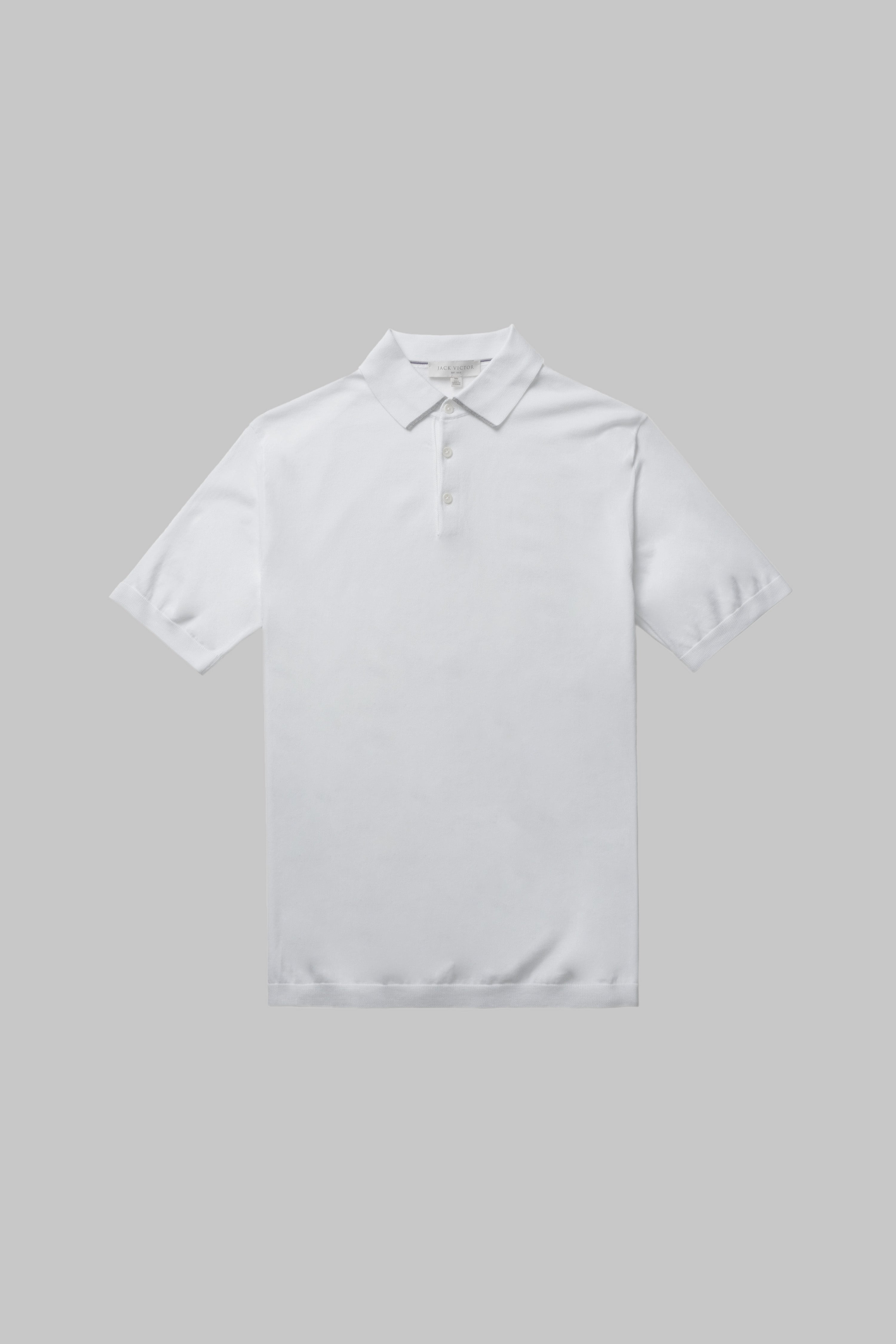 Alt view 7 Roslyn Cotton Knit Polo in White
