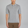 Grey SetiCo Cotton and Silk Knit Polo-SS Polo-Jack Victor